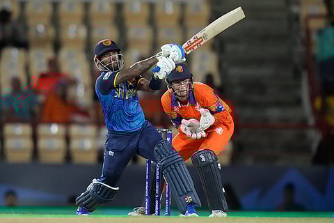 Kusal Mendis bats against the Netherlands